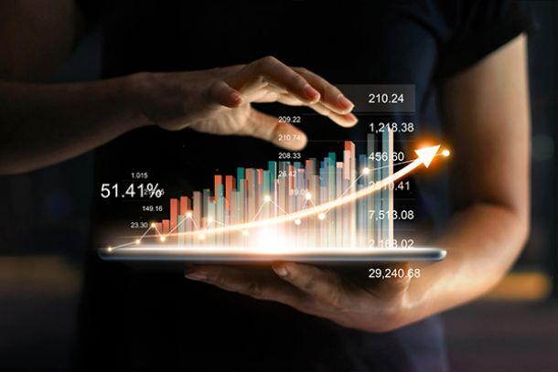 Imagem de um gráfico sobre o crescimento da procura por BPO