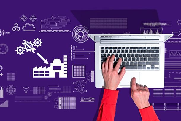 Imagem que faz referência a uma pessoa trabalhando com terceirização de processos de negócios